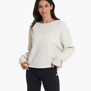 Vuori Slouchy waffle crew